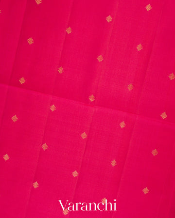Rani Pink Pure Soft Silk Handloom Saree