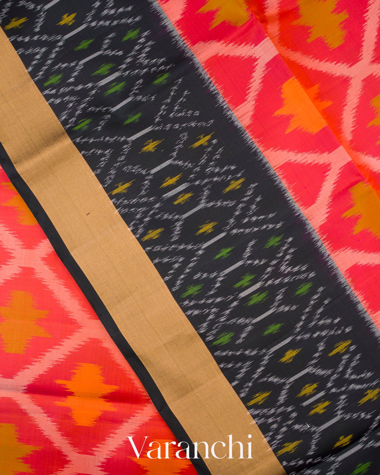 Rani Pink With Pochampally Pure Soft Silk Handloom Saree