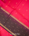 Rani Pink Pure Soft Silk Handloom Saree