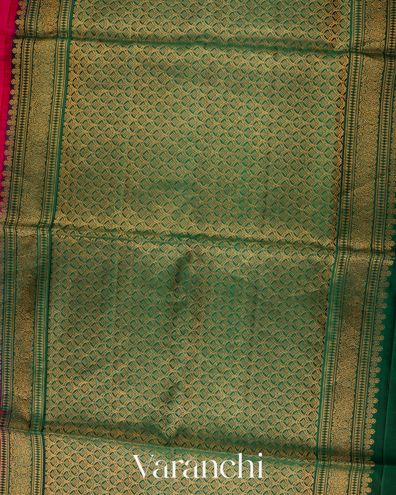 Rani Pink Pochampally Pure Soft Silk Handloom Saree