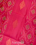 Rani Pink Pochampally Pure Soft Silk Handloom Saree