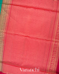 Turquoise Pure Soft Silk Handloom Saree