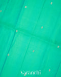 Turquoise Pure Soft Silk Handloom Saree