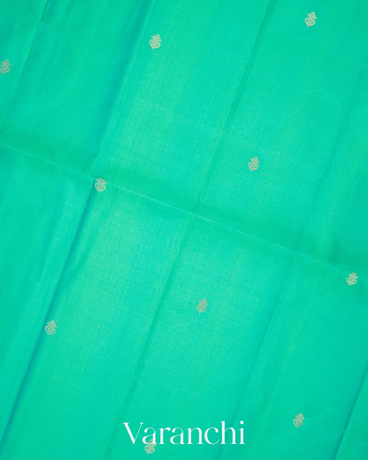 Turquoise Pure Soft Silk Handloom Saree