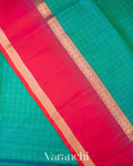 Turquoise BluePure Soft Silk Handloom Saree