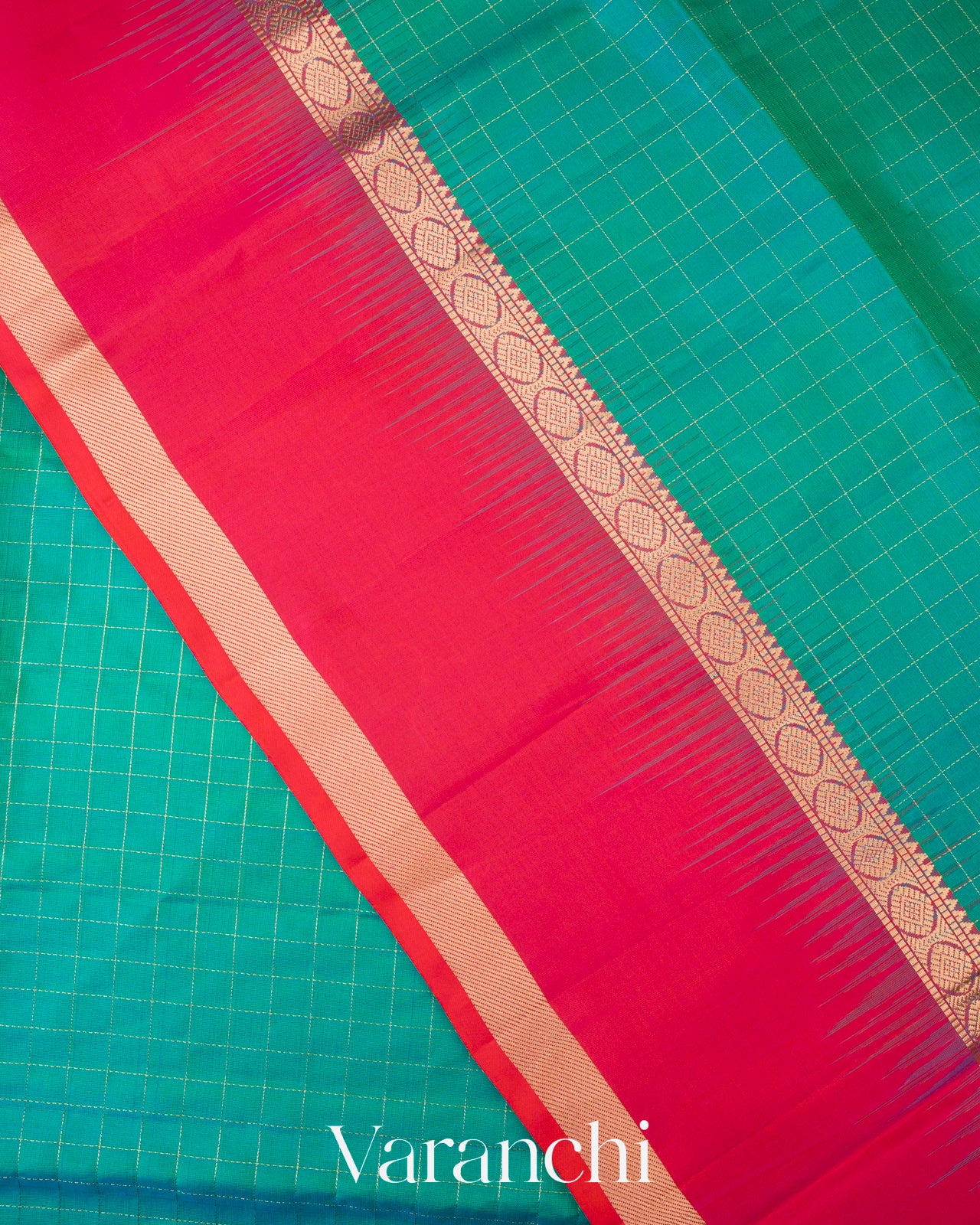 Turquoise BluePure Soft Silk Handloom Saree