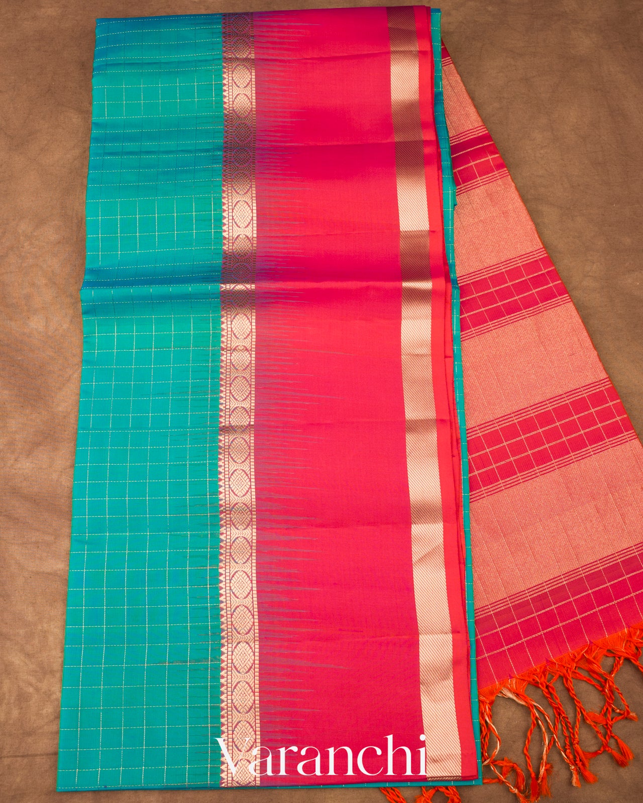 Turquoise BluePure Soft Silk Handloom Saree