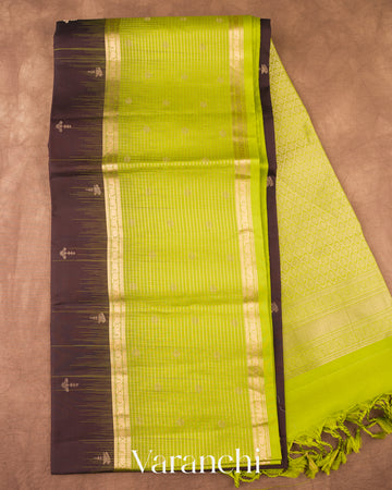 Cocoa Brown Pure Soft Silk Handloom Saree  