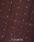 Cocoa Brown Pure Soft Silk Handloom Saree  