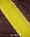 Cocoa Brown Pure Soft Silk Handloom Saree  