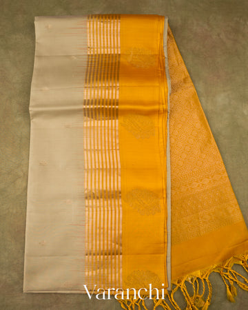 Soft Sand Beige Pure Soft Silk Handloom Saree