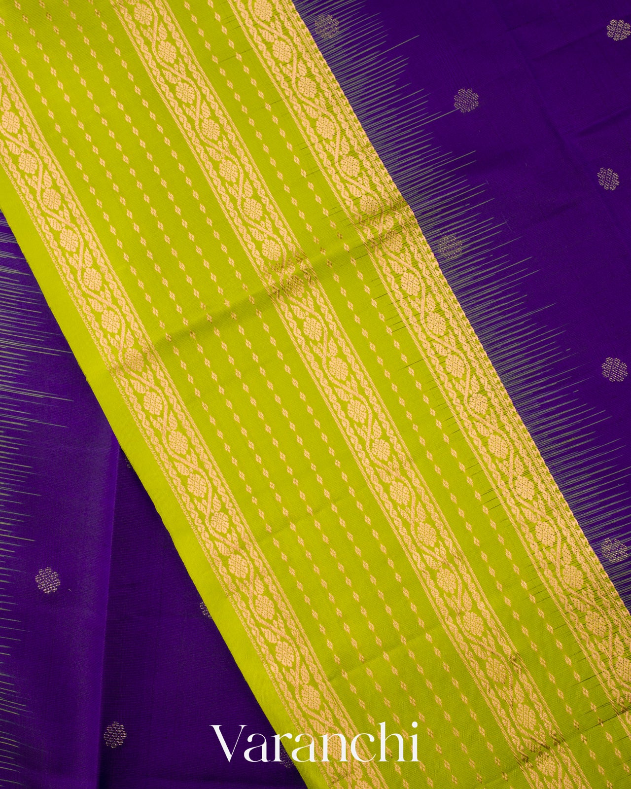 Royal Indigo Violet Pure Soft Silk Handloom Saree