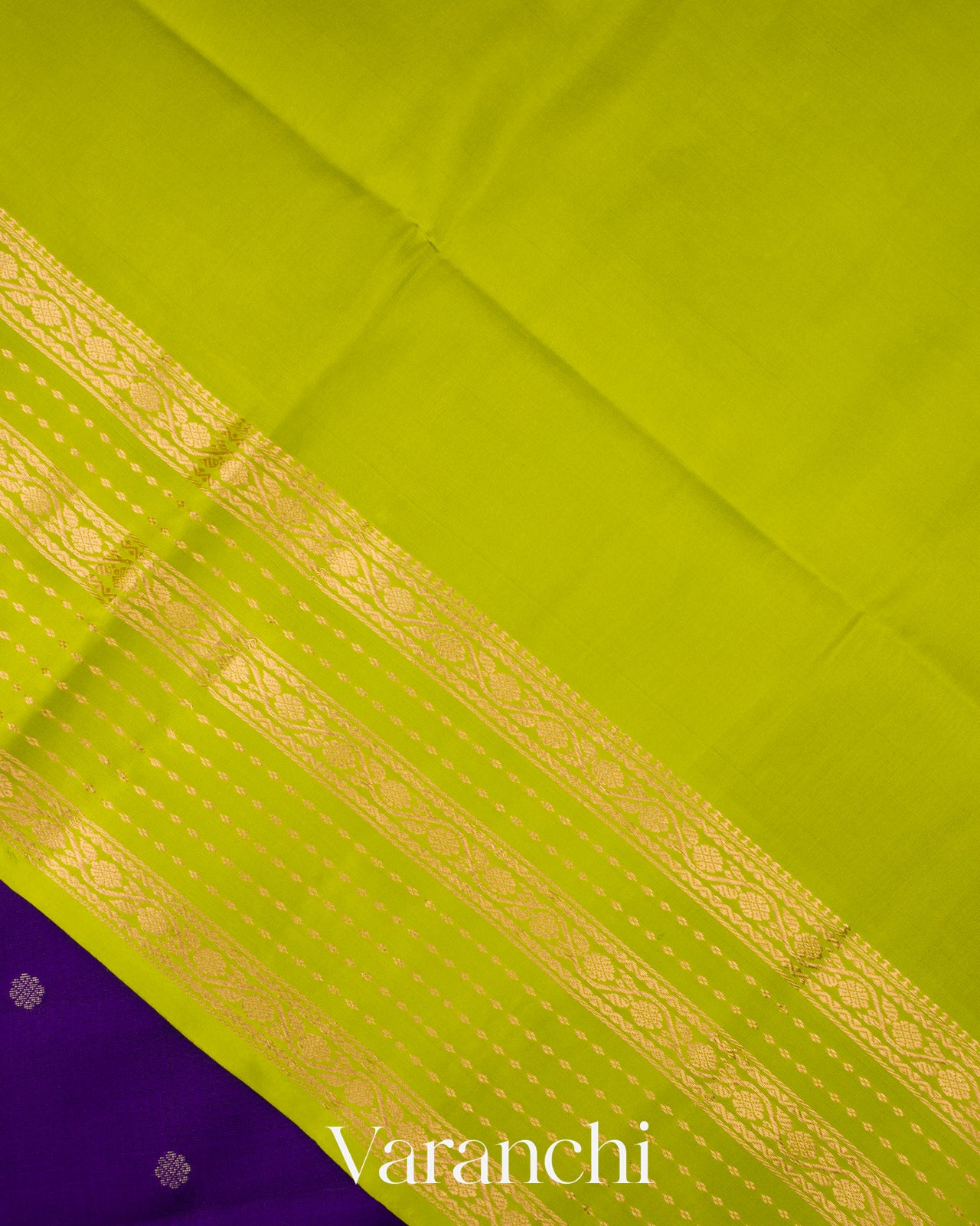 Royal Indigo Violet Pure Soft Silk Handloom Saree