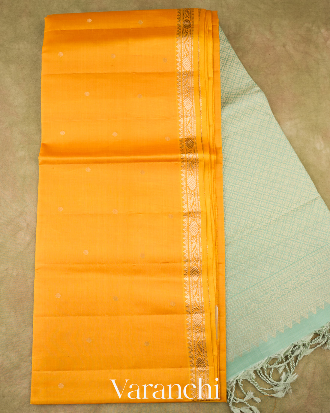 Deep Marigold Pure Soft Silk Handloom Saree  