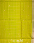Parrot Green Pure Soft Silk Handloom Saree 