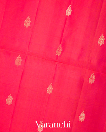 Reddish Pink Pure Soft Silk Handloom Saree
