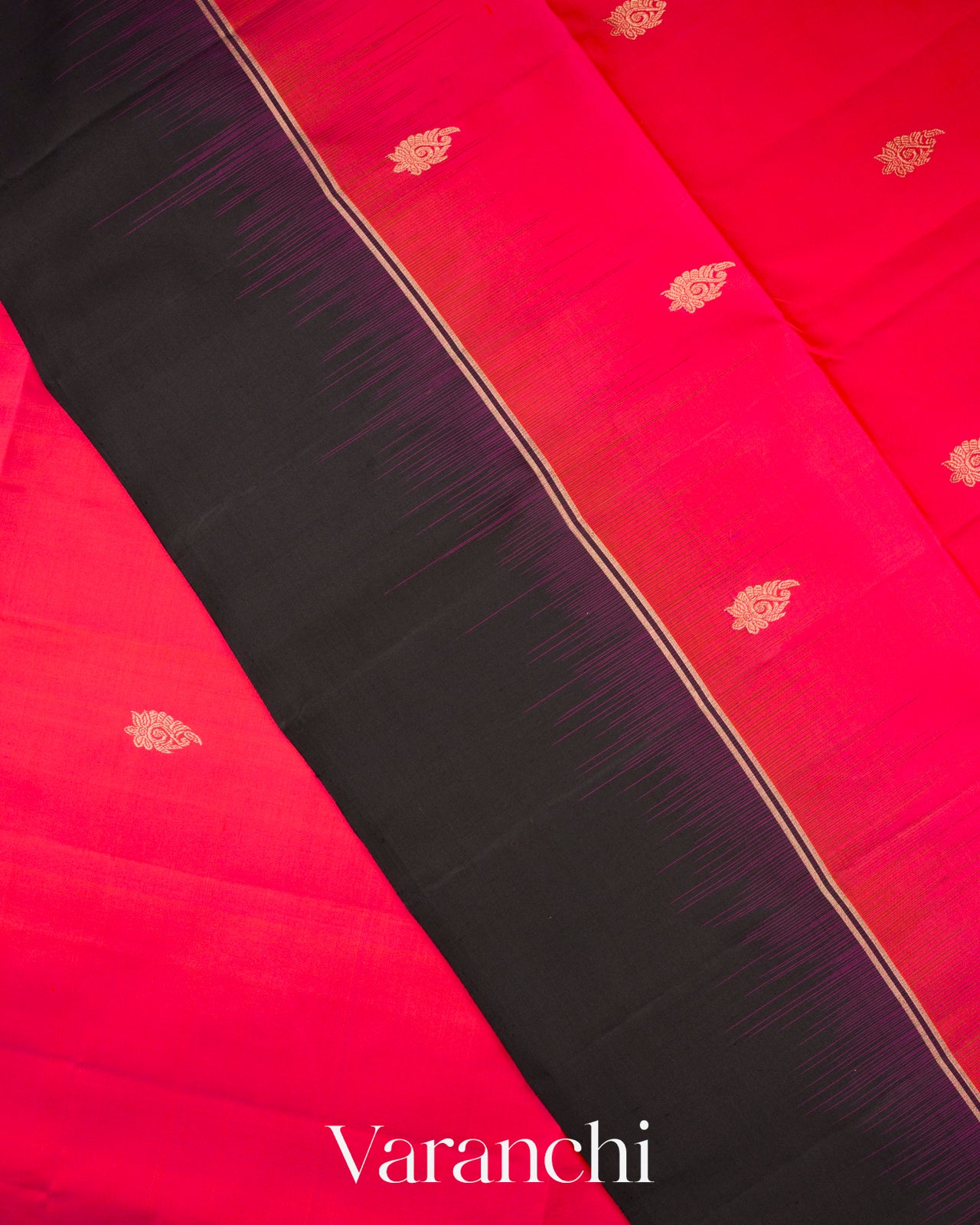 Reddish Pink Pure Soft Silk Handloom Saree