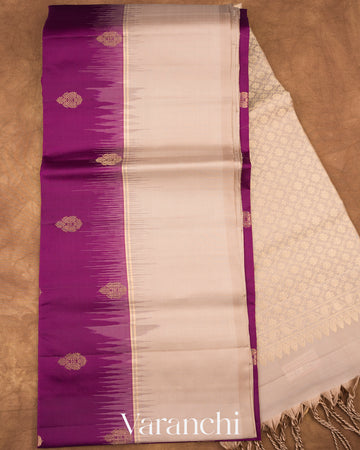 Rich Purple Pure Soft Silk Handloom Saree