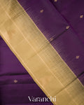 Deep Royal Purple Pure Soft Silk Handloom Saree 