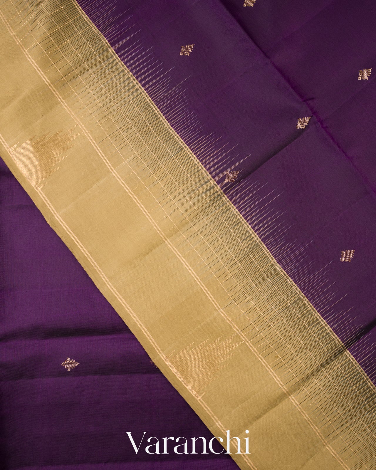 Deep Royal Purple Pure Soft Silk Handloom Saree 