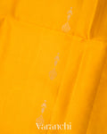 Marigold Yellow Pure Soft Silk Handloom Saree 