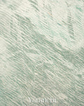 Turquoise Blue Pure Crush Tissue Georgette Silk Saree