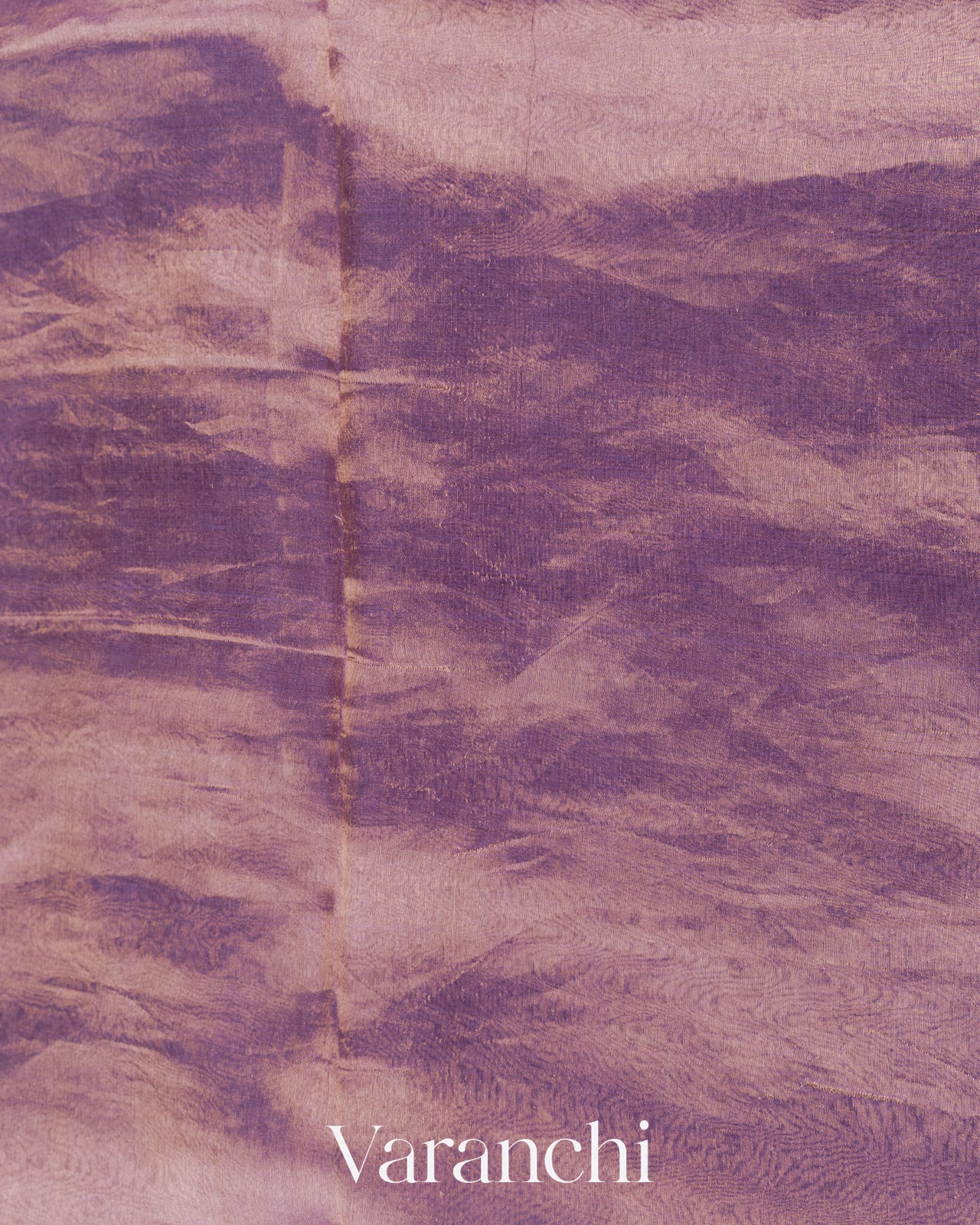 Lavender with Petit-Point Embroidered Border Pure Glass Tissue Kora Silk Saree