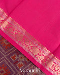 Purple Tissue Printed Pure Kora Silk Saree