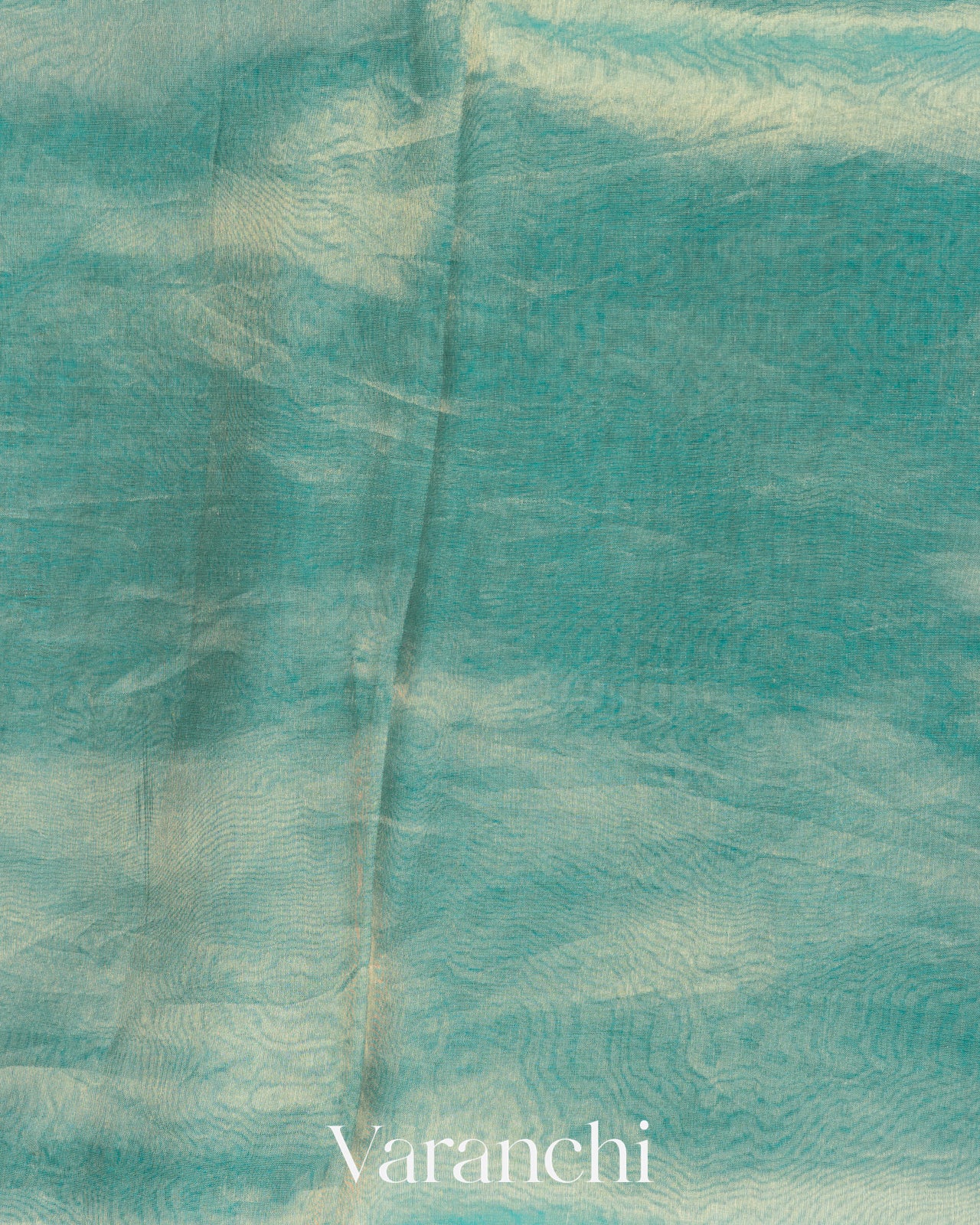 Sky Blue with Petit-Point Embroidered Border Pure Glass Tissue Kora Silk Saree