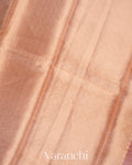 Rose Gold Brocade Pure Tissue Kora Silk Saree