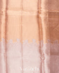 Rose Gold Brocade Pure Tissue Kora Silk Saree