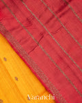 Turmeric Yellow Pure Raw Silk Handloom Saree