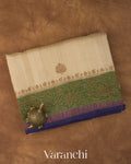 Soft Beige Pure Tussar Silk Handloom Saree