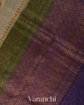 Soft Beige Pure Tussar Silk Handloom Saree