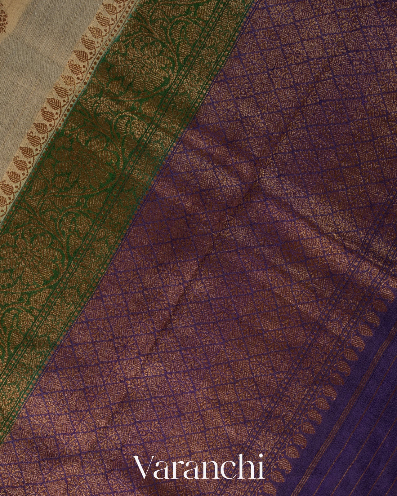 Soft Beige Pure Tussar Silk Handloom Saree