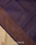 Soft Beige Pure Tussar Silk Handloom Saree