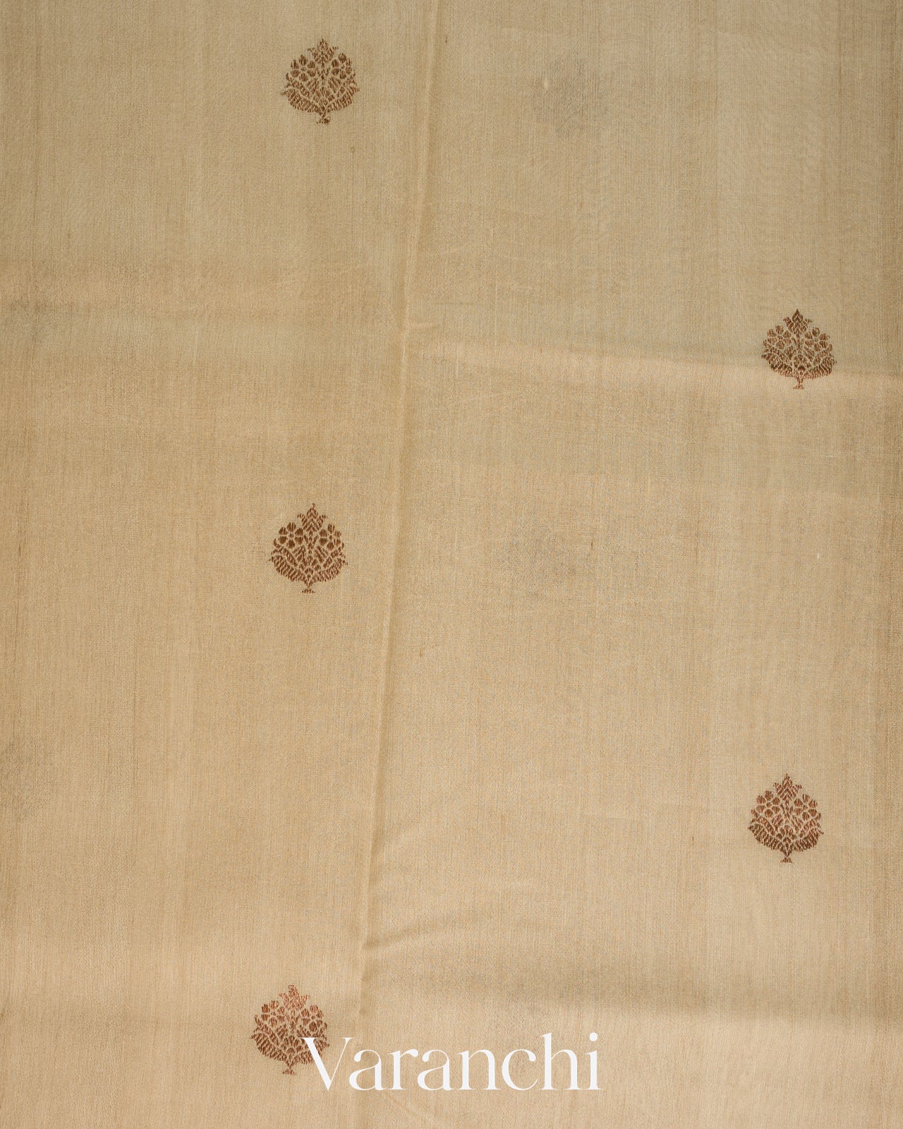 Soft Beige Pure Tussar Silk Handloom Saree