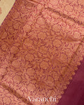Beige Pure Tussar Silk Handloom Saree