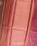 Cocoa Brown Pure Tussar Silk Saree 