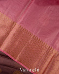 Cocoa Brown Pure Tussar Silk Saree 