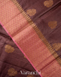Cocoa Brown Pure Tussar Silk Saree 