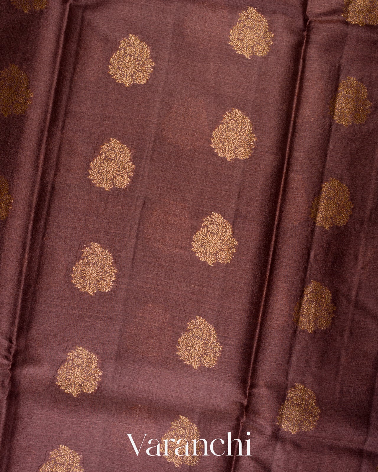 Cocoa Brown Pure Tussar Silk Saree 