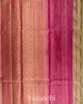 Beige Lehariya Pure Tussar Silk Saree