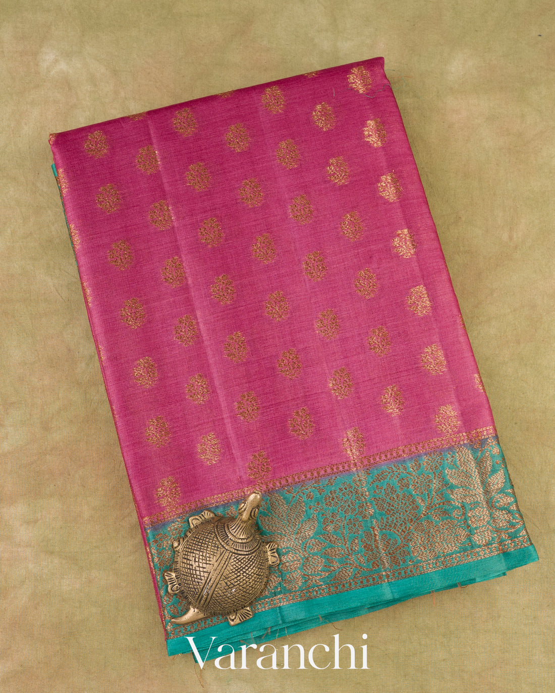 Berry Rose Pure Tussar Silk Saree