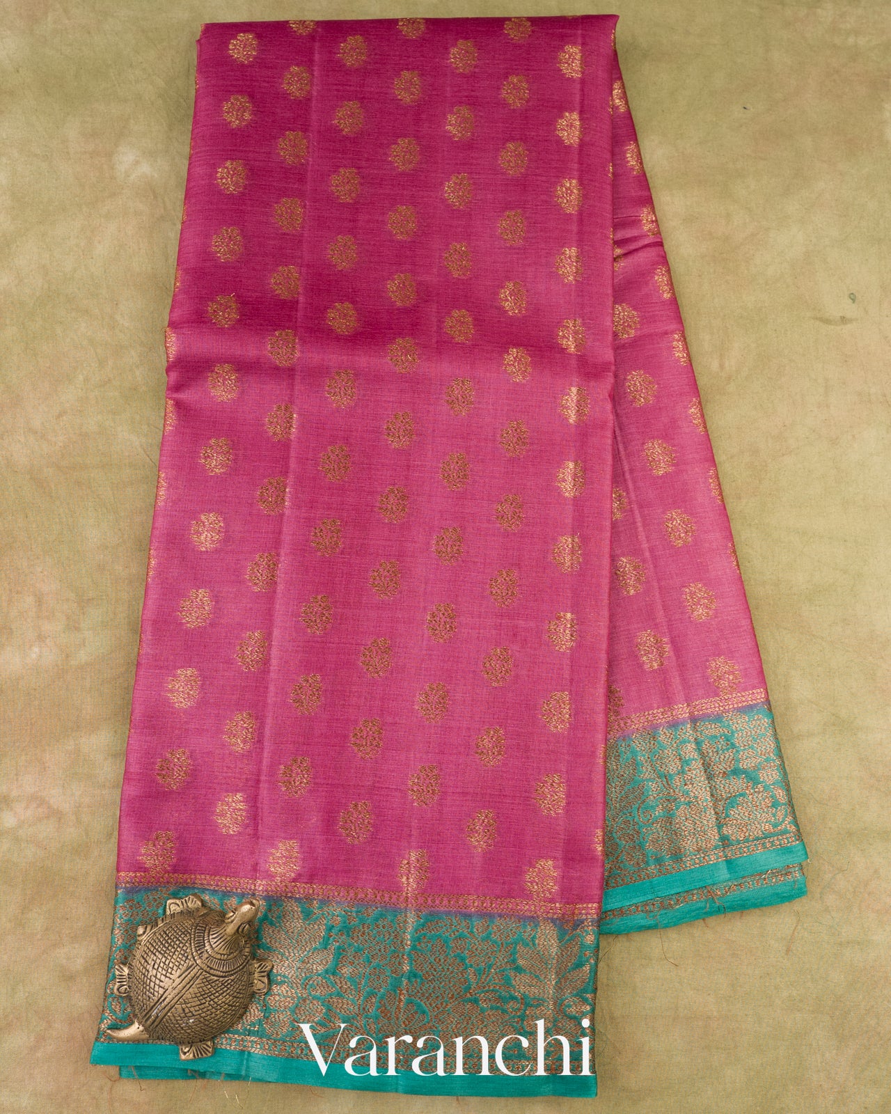 Berry Rose Pure Tussar Silk Saree