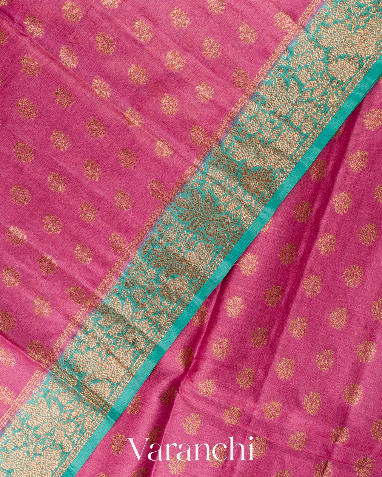 Berry Rose Pure Tussar Silk Saree