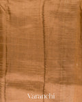 Honey-Brown Digital Printed Pure Tussar Silk Saree 