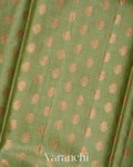 Elaichi Green Pure Tussar Silk Saree