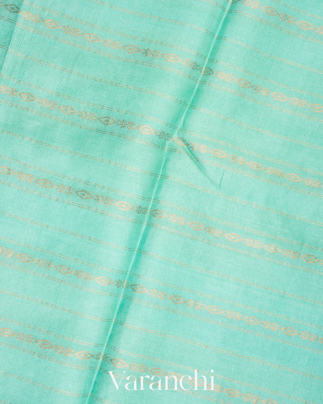 Turquoise Green Embroidered Pure Tussar Silk Saree