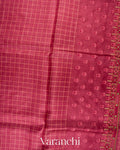 Maroon Embroidered Pure Tussar Silk Saree 